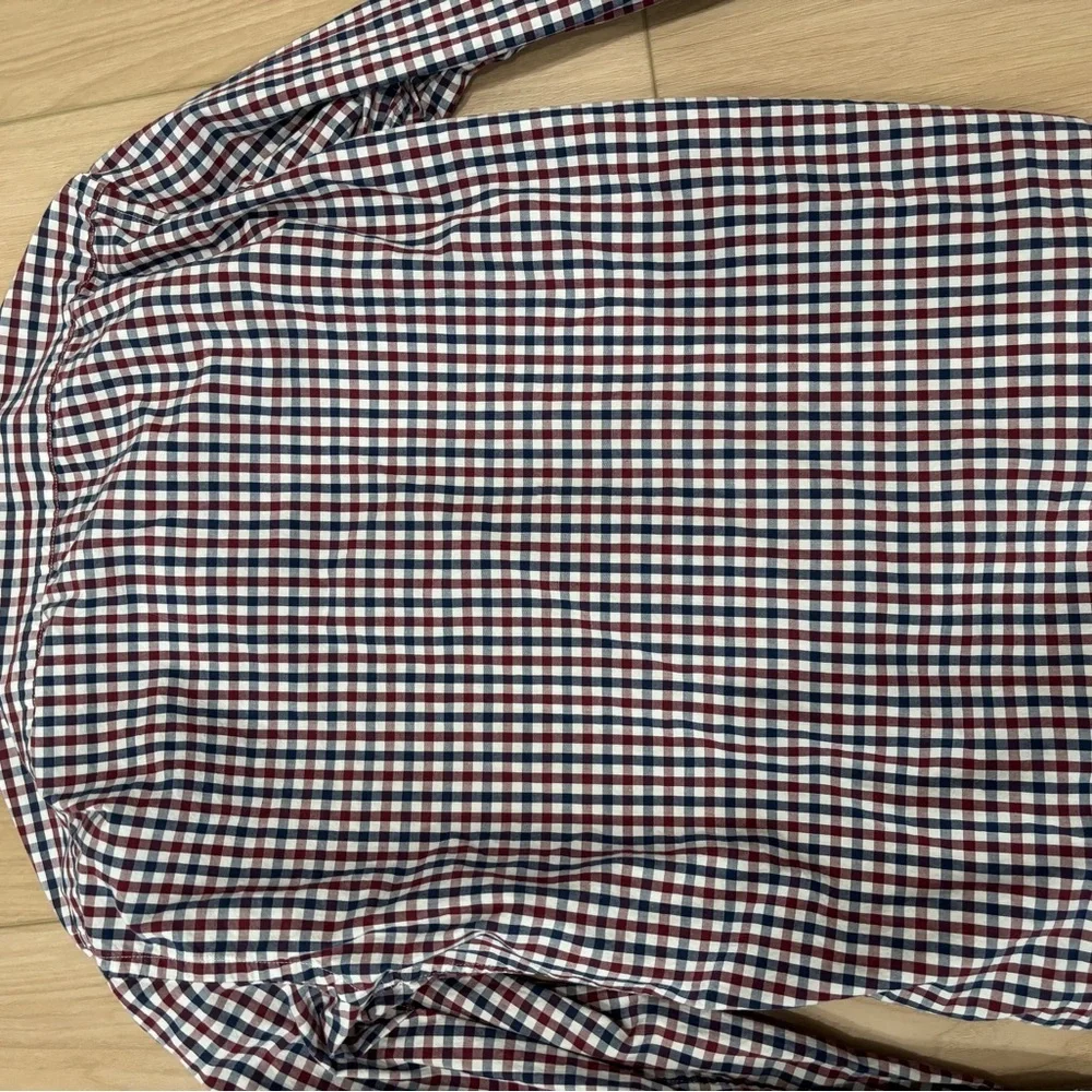 J. Crew Blue and Red Dress Shirt Classic Gingham Design